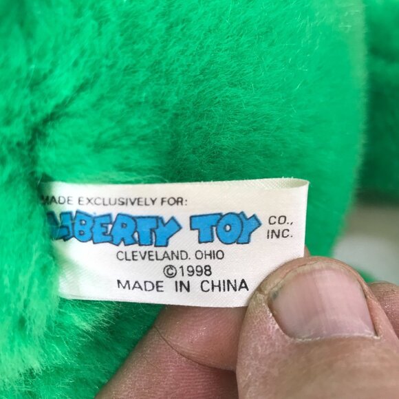 LIBERTY TOY ~ LARGE 24"+ GREEN YELLO PLUSH DRAGON 1998 - Picture 6 of 6